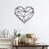 Decor metalic Heart Wall 47x40 Negru