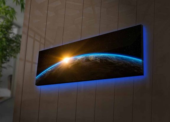 3090NASA-018 Pictura decorativa panza LED 90x30 Multicolor