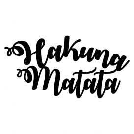 Hakuna Matata Decor metalic de perete 70x35 Negru