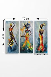 MDF0035 Pictură decorativă MDF (3 bucăți) 70x50 Multicolor