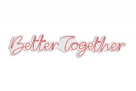 Better Together - Roz Iluminat decorativ din plastic LED 84x2x16 Roz