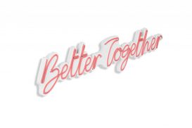 Better Together - Roz Iluminat decorativ din plastic LED 84x2x16 Roz