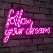   Follow Your Dreams - Roz Iluminat decorativ din plastic LED 60x2x32 Roz