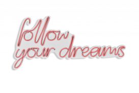 Follow Your Dreams - Roz Iluminat decorativ din plastic LED 60x2x32 Roz