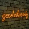 Good Vibes Only - Galben Iluminare decorativă LED din plastic 76x2x19 Galben