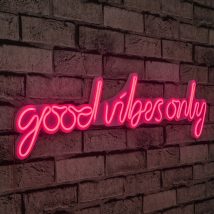   Good Vibes Only - Roz Iluminare decorativă LED din plastic 76x2x19 Roz