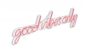 Good Vibes Only - Roz Iluminare decorativă LED din plastic 76x2x19 Roz