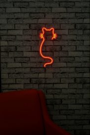 Cat - Roșu Iluminare LED decorativă din plastic 22x2x48 Roșu