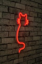 Cat - Roșu Iluminare LED decorativă din plastic 22x2x48 Roșu