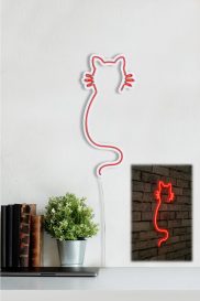 Cat - Roșu Iluminare LED decorativă din plastic 22x2x48 Roșu