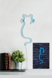 Cat - albastru Iluminat decorativ LED din plastic 22x2x48 albastru