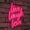 Live Laugh Love - Roz Iluminare decorativă LED din plastic 31x2x36 Roz