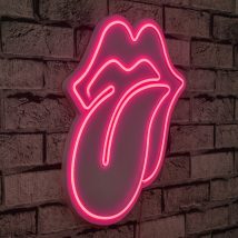   The Rolling Stones - Roz Iluminat decorativ LED din plastic 36x2x41 Roz