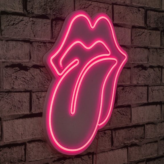 The Rolling Stones - Roz Iluminat decorativ LED din plastic 36x2x41 Roz