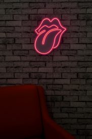 The Rolling Stones - Roz Iluminat decorativ LED din plastic 36x2x41 Roz