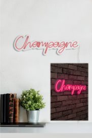 Champagne - Roz Iluminat decorativ LED din plastic 60x2x18 Roz