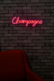 Champagne - Roz Iluminat decorativ LED din plastic 60x2x18 Roz