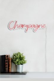 Champagne - Roz Iluminat decorativ LED din plastic 60x2x18 Roz