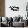 Hakuna Matata Decor metalic de perete 70x35 Negru