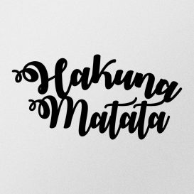 Hakuna Matata Decor metalic de perete 70x35 Negru