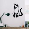 Cat 2 Metal Decor Decor de perete metalic 39x55 Negru