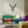 Deer Metal Decor 2 Decor metalic de perete 60x65 Negru