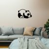 Panda Metal Decor Decor de perete metalic 35x30 Negru