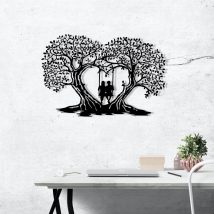 Decor metalic Love Wall 65x43 Negru