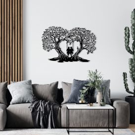 Decor metalic Love Wall 65x43 Negru