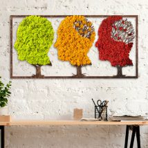   The Seasons Change Decor de perete din lemn 86x1x43 Multicolor