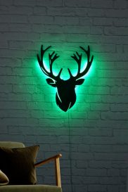 Deer 2 - Verde Iluminat decorativ LED 25x30 Verde