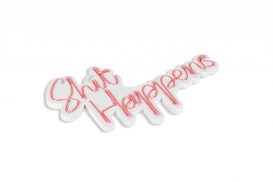 Shit Happens - Pink Iluminare decorativă LED din plastic 45x2x29 Roz