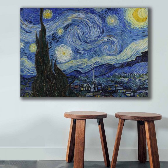 70100VANGOGH074 Pictură decorativă pânză 100x70 Multicolor