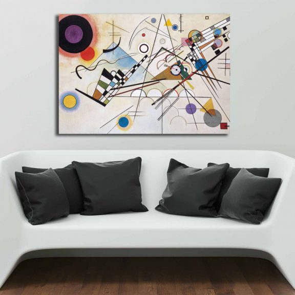 70100KANDINSKY006 Pictură decorativă pânză 100x70 Multicolor