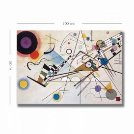 70100KANDINSKY006 Pictură decorativă pânză 100x70 Multicolor