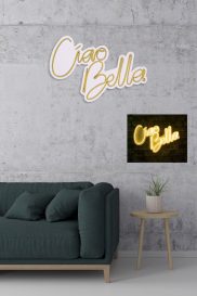 Ciao Bella - Galben Iluminat LED din plastic decorativ 45x2x32 Galben