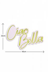 Ciao Bella - Galben Iluminat LED din plastic decorativ 45x2x32 Galben