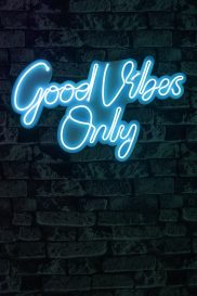 Good Vibes Only 2 - albastru Iluminare decorativă LED din plastic 62x2x37 albastru