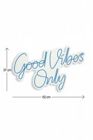 Good Vibes Only 2 - albastru Iluminare decorativă LED din plastic 62x2x37 albastru