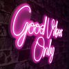 Good Vibes Only 2 - Roz Iluminare decorativă LED din plastic 62x2x37 Roz