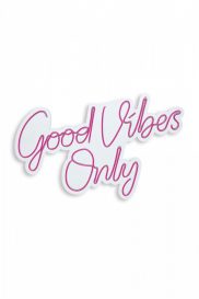 Good Vibes Only 2 - Roz Iluminare decorativă LED din plastic 62x2x37 Roz