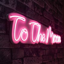   To the Moon - Pink Iluminare decorativă LED din plastic 72x2x16 Roz