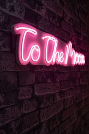 To the Moon - Pink Iluminare decorativă LED din plastic 72x2x16 Roz