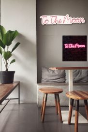 To the Moon - Pink Iluminare decorativă LED din plastic 72x2x16 Roz