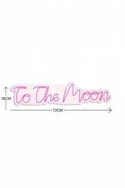 To the Moon - Pink Iluminare decorativă LED din plastic 72x2x16 Roz