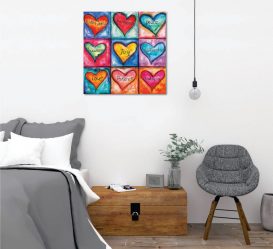 KC433 Pictură decorativă pânză 45x45 Multicolor