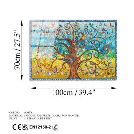 UV-211 70 x 100 Pictură decorativă din sticlă călită 100x70 Multicolor