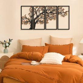 Autumn Vibes Set 4- APT740 M Decor metalic de perete 150x69 Negru