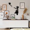 Banksy - 14 Decor metalic de perete 85x108 Negru