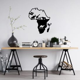 Animals Of Africa - 454 Decor metalic de perete 61x70 Negru